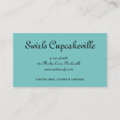 カップケーキ名刺フローラダマスクベビーブルー 名刺 (裏面)