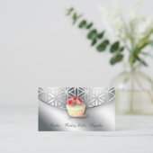 カップケーキ名刺ベーカリーフラワーオブライフカッコいい 名刺 (スタンド正面)