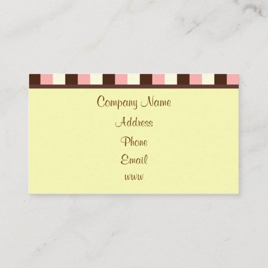 カップケーキ名刺 名刺 (裏面)