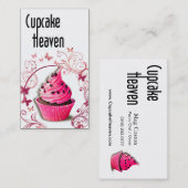 "カップケーキ天国"の-砂糖菓子のデザートのペストリー 名刺 (正面/裏面)