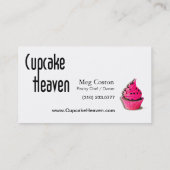 "カップケーキ天国"の-砂糖菓子のデザートのペストリー 名刺 (裏面)