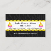 カップケーキ専門店 ゼブライエロー スカロップドボーダー 名刺 (裏面)