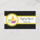 カップケーキ専門店 ゼブライエロー スカロップドボーダー 名刺 (正面)