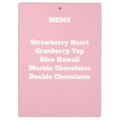 カップケーキ工場メニュー クリップボード (裏面)