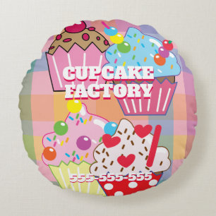 カップケーキ工場メニュー ラウンドクッション