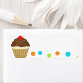 カップケーキ差出人住所ラベル ラベル (インサイチュ)