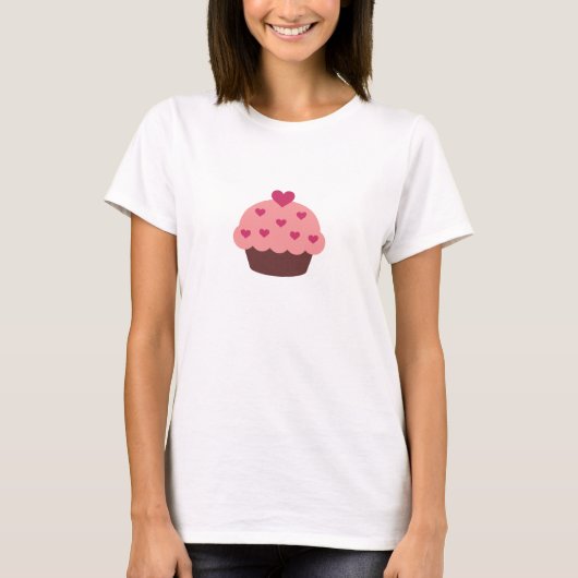 カップケーキ愛Tシャツ Tシャツ (正面)