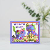 カップケーキ招待状～はがき インビテーションポストカード (スタンド正面)