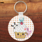 カップケーキ攻撃！(>_<) キーホルダー (正面)