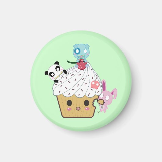 カップケーキ攻撃!(>_<) マグネット (正面)