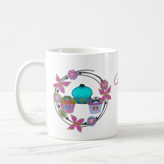 カップケーキ日曜日 ツートーンマグカップ (左)