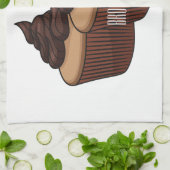 カップケーキ漫画イラストレーション キッチンタオル (折り畳み)