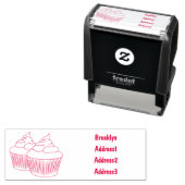 カップケーキ漫画イラストレーション セルフインキングスタンプ (インサイチュ)