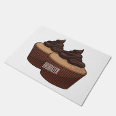 カップケーキ漫画イラストレーション ドアマット (アングル)