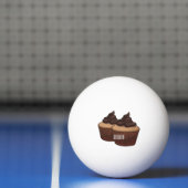 カップケーキ漫画イラストレーション 卓球ボール (ネット)