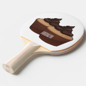 カップケーキ漫画イラストレーション 卓球ラケット (正面アングル)