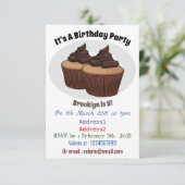 カップケーキ漫画イラストレーション 招待状 (スタンド正面)