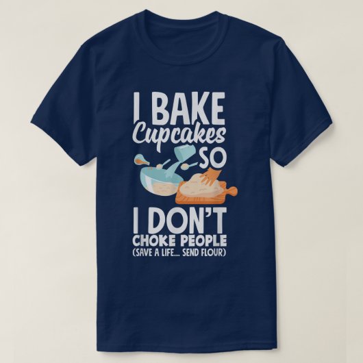 カップケーキ焼き 焼き好き ユニークなカップケーキ 1273 Tシャツ (デザイン正面)