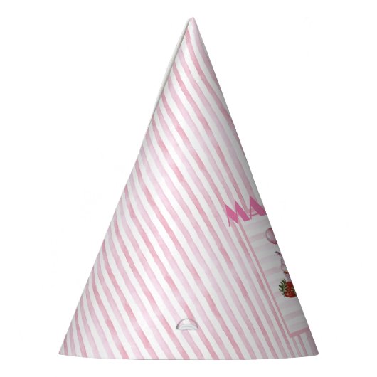 カップケーキ甘い誕生日パーティーガールウォーター色1 パーティーハット (左)