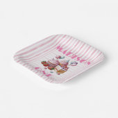 カップケーキ甘い誕生日パーティーガールウォーター色1 ペーパープレート (傾斜あり)