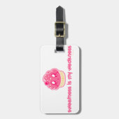 カップケーキ甘さは私の弱さです ラゲッジタグ (正面縦)