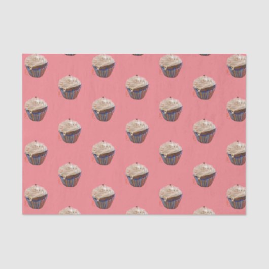 カップケーキ組織紙- 15 gsm (10lb)、白 薄葉紙 (正面)