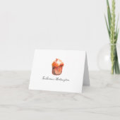 カップケーキ絵画ズデザッエレガントトモノグラムベーキング ノートカード (正面)