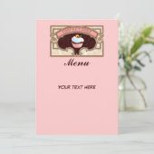 カップケーキ菓子メニューサインヴィンテージスタイル メニュー (スタンド正面)