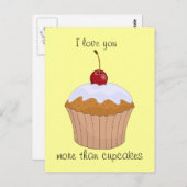 カップケーキ葉書より愛してる ポストカード (正面/裏面)