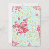 カップケーキ誕生日の招待娘1歳の誕生日 招待状 (裏面)