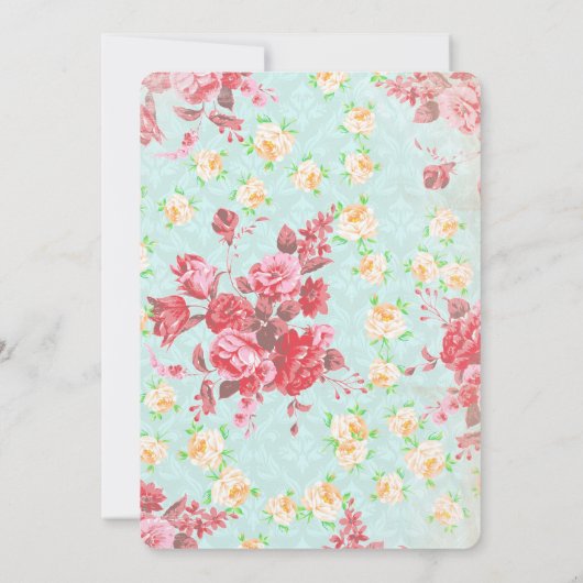 カップケーキ誕生日の招待娘1歳の誕生日 招待状 (裏面)