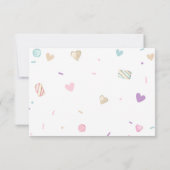 カップケーキ誕生日パーティーそう甘いお菓子 サンキューカード (裏面)