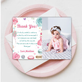 カップケーキ誕生日パーティーそう甘いお菓子 サンキューカード