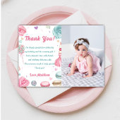 カップケーキ誕生日パーティーそう甘いお菓子 サンキューカード