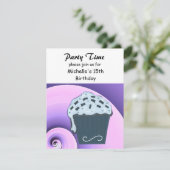 カップケーキ誕生日パーティーの招待 招待状 (スタンド正面)
