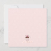 カップケーキ誕生日パーティーの招待 招待状 (裏面)