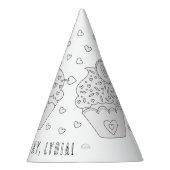 カップケーキ誕生日パーティー – カラーあなた自身のパーティー帽子 パーティーハット (右)