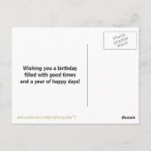 カップケーキ誕生日フォトポストカード ポストカード (裏面)