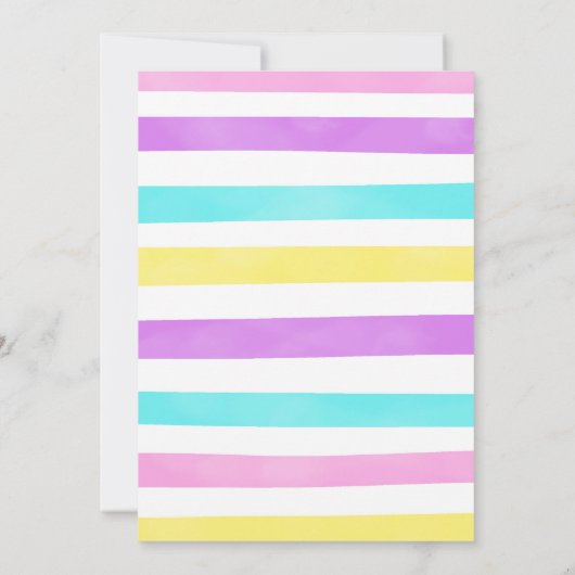 カップケーキ誕生日招待状 招待状 (裏面)