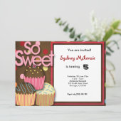 カップケーキ誕生日 招待状 (スタンド正面)