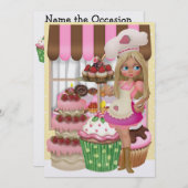 カップケーキ誰か？- SRF 招待状 (正面/裏面)