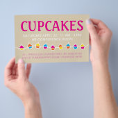 カップケーキ販売チラシ チラシ (ハンドル)