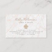 カップケーキ金ゴールドグリッタードリップスマーブルベーカリーデザート 名刺 (裏面)