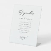 カップケーキ食品サインアクリルウェディングレセプションデコール 台座サイン (正面)