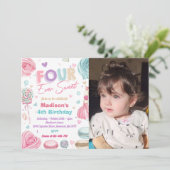 カップケーキ4thバースデーパーティー4エバーサート 招待状 (スタンド正面)