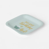 カップケーキ60th誕生日ガールパーティー紙プレート ペーパープレート (傾斜あり)