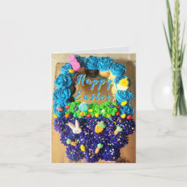 カップケーキ、つや消し、クッキー&キャンディーイースターカード サンキューカード