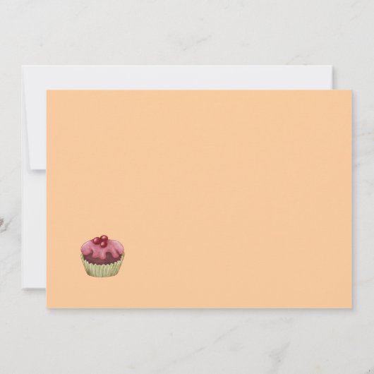 カップケーキ&アイスクリームパーティの招待状 招待状 (裏面)