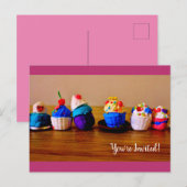 カップケーキ インビテーションポストカード (正面/裏面)