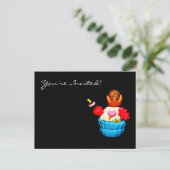 カップケーキ インビテーションポストカード (スタンド正面)